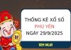 Thống kê KQXS Phú Yên ngày 29/9/2025 thứ 2 chi tiết